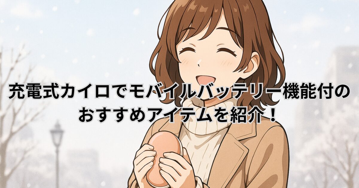 充電式カイロでモバイルバッテリー機能付のおすすめアイテムを紹介!