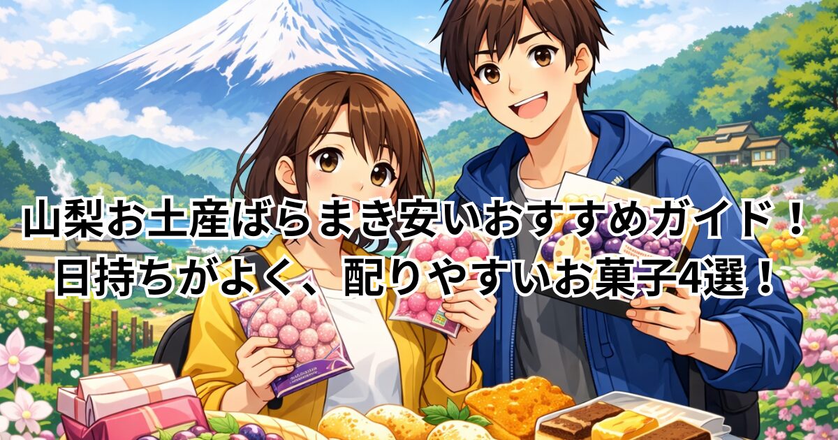 山梨お土産ばらまき安いおすすめガイド！日持ちがよく、配りやすいお菓子4選！