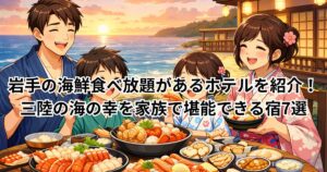 岩手の海鮮食べ放題があるホテルを紹介！三陸の海の幸を家族で堪能できる宿7選