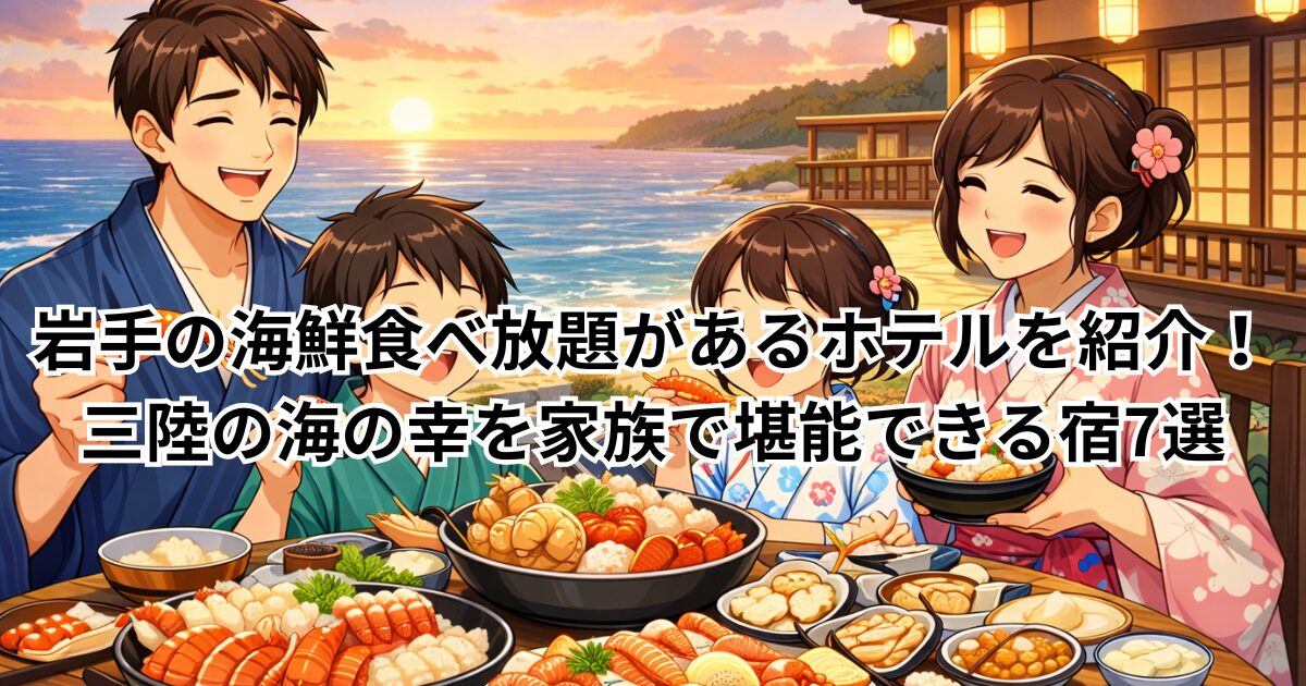 岩手の海鮮食べ放題があるホテルを紹介！三陸の海の幸を家族で堪能できる宿7選