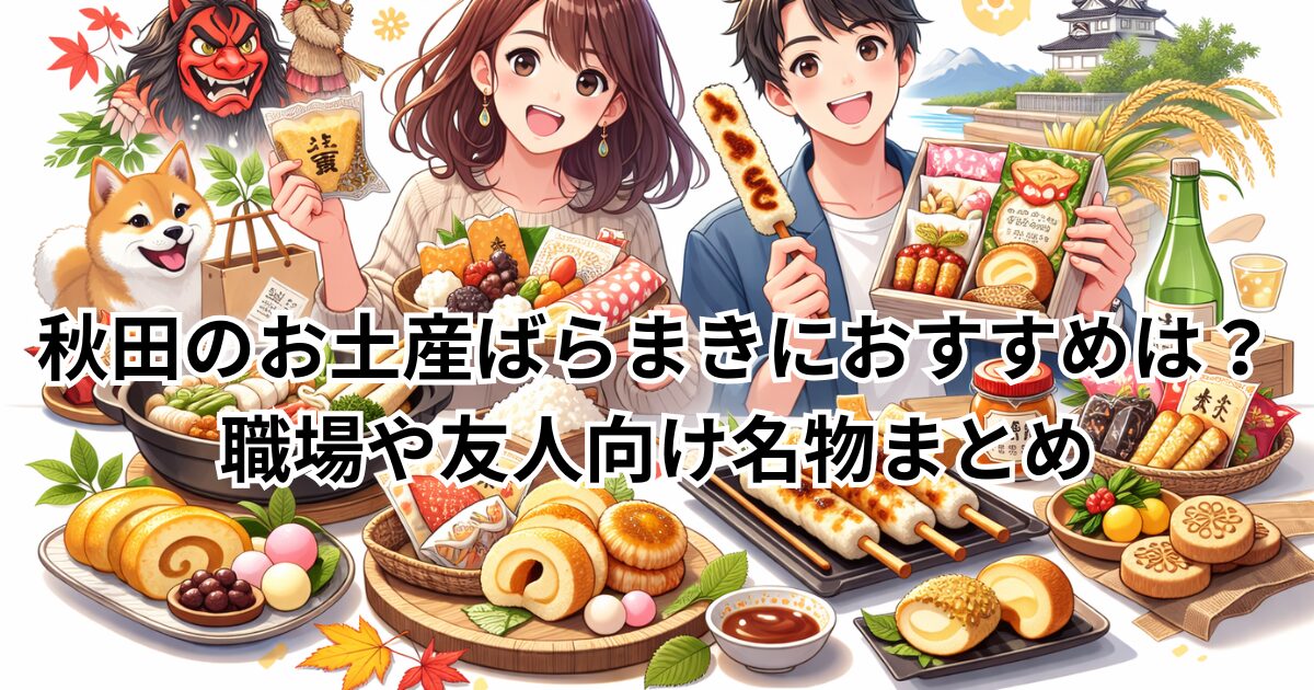 秋田のお土産ばらまきにおすすめは？職場や友人向け名物まとめ